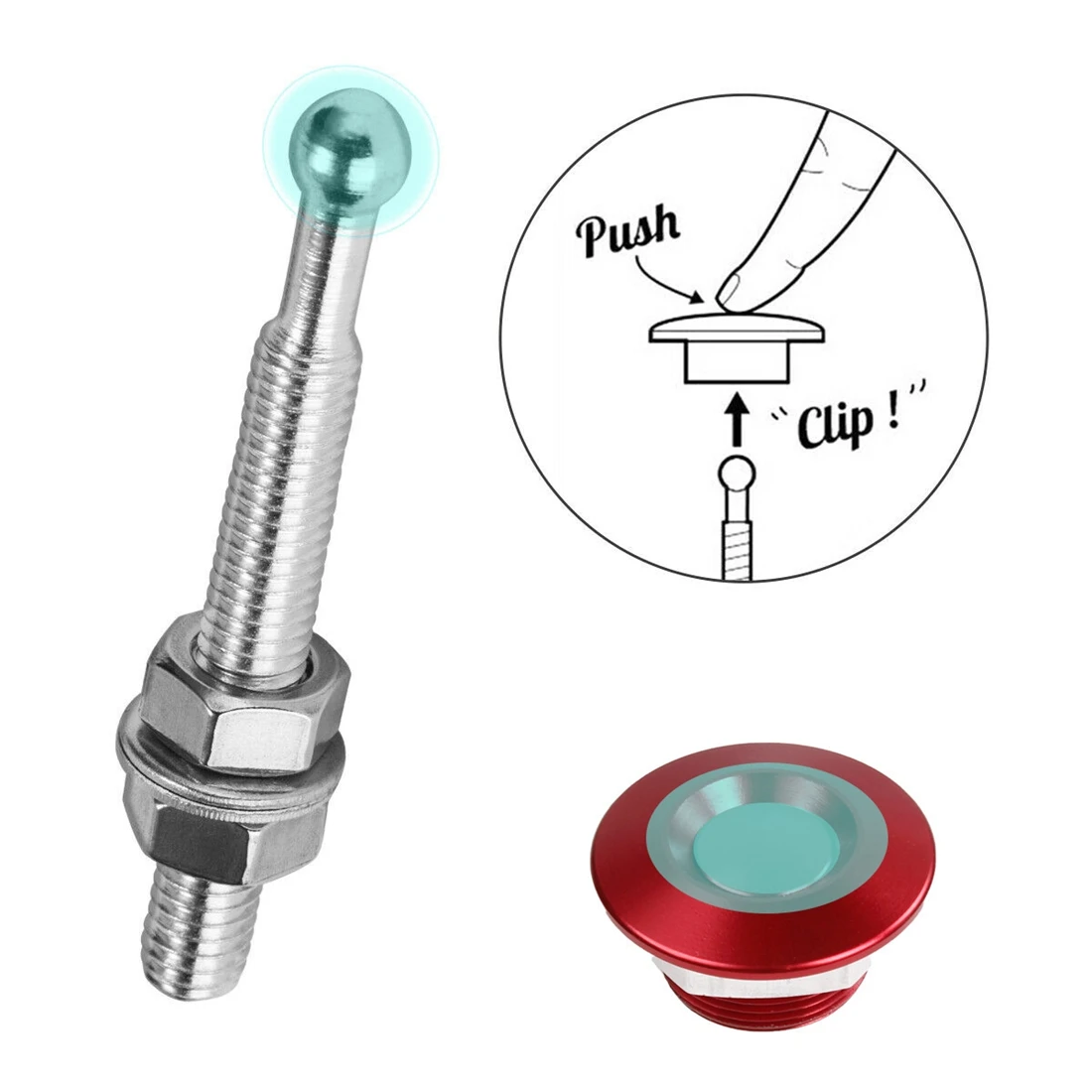 Pestillo de coche modificado, 2 piezas/4 piezas, 30mm, botón Billet, sujetadores de liberación rápida, pasador de capó de parachoques delantero,