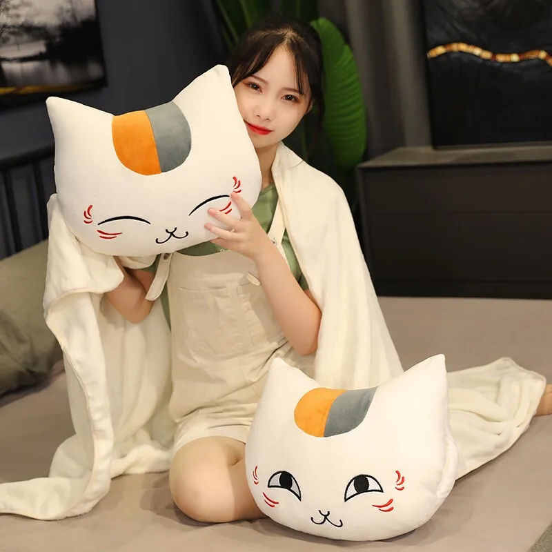 Nyanko Sensei Plush Stuffed Cushion Natsume's Book of Friends Hand Warmer Kawaii Cat Fluffy Dolls Anime Natsume Yujinchou Pillow