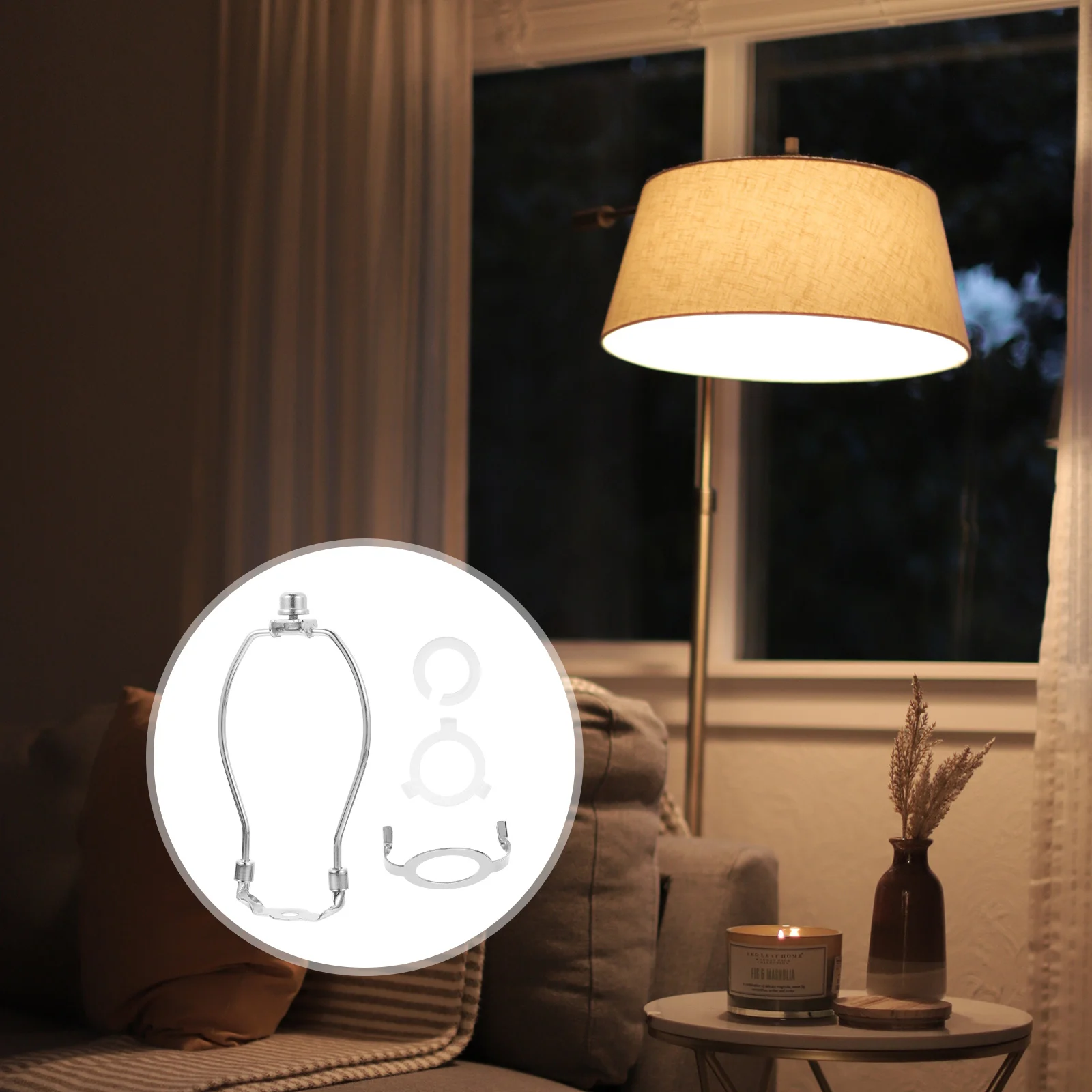 

1 комплект, держатель абажура для арфы, сверхмощный 6-дюймовый кронштейн, адаптер для ремонта лампы, детали освещения «сделай сам»