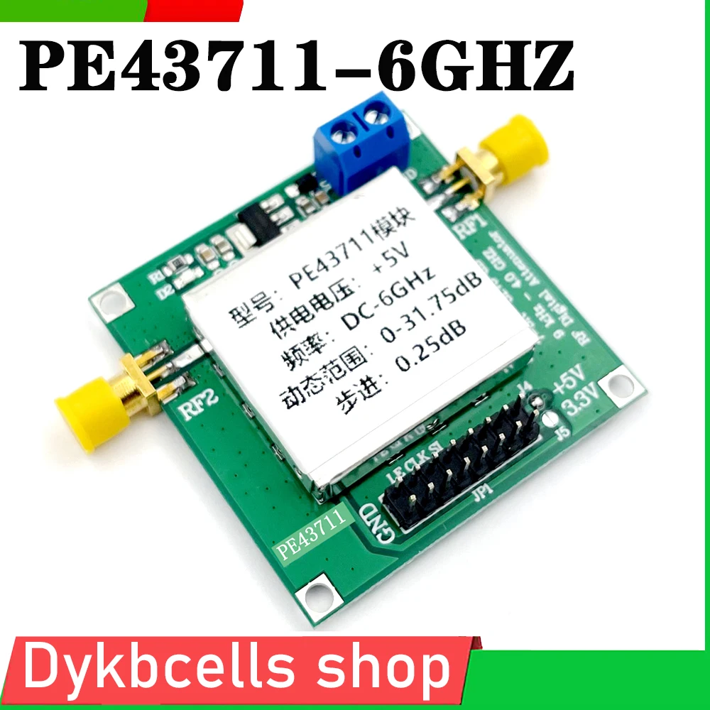 Passo para 31.75db rf Digital Passo Atenuador para o Amplificador de Rádio de Amador Pe43711 6ghz 0.25db