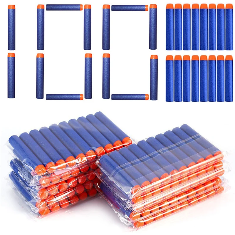 7.2cm 100pcs Darts for Nerf Soft Hollow Hole Head 7.2cm Refill Darts Toy Gun Bullets for Nerf Series Kid Children Gift