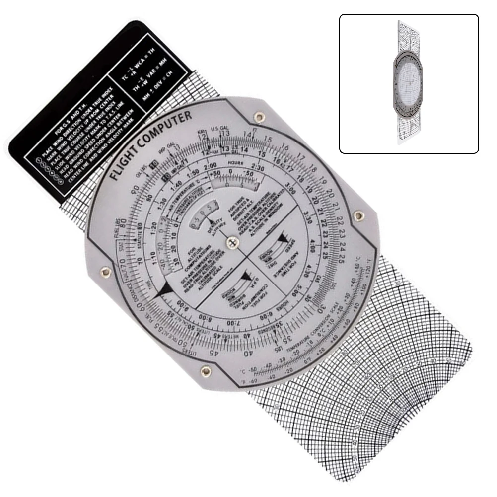 E6B Flight Computer Aviation Plotter Slide Rule For Aviation Flight Training Test Meters Tool Accessory In Stock