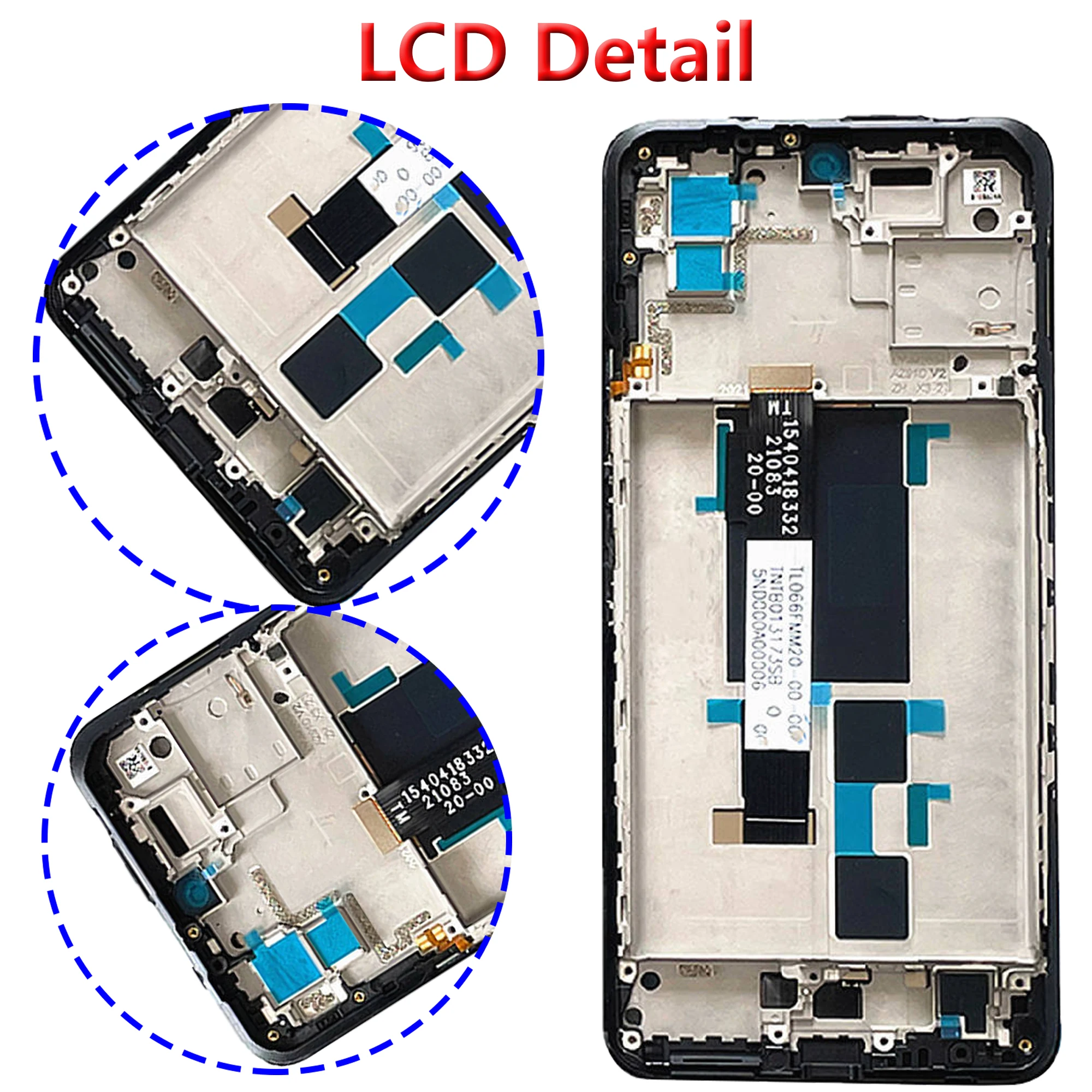 Original Display LCD For Xiaomi POCO X3 GT  21061110AG Full With Frame Touch Screen Digitizer Repair Assembly Replacement Parts