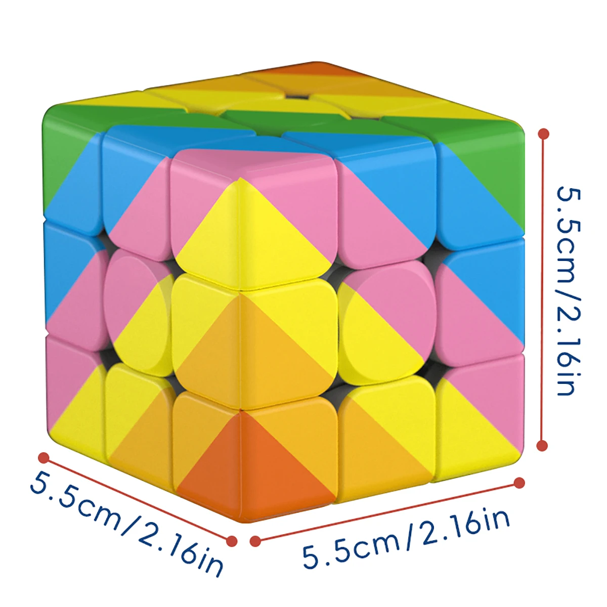 Magiczna kostka 3x3x3 z nadrukiem UV 3D, tęczowe paski, kostka antystresowa, profesjonalna, płynna, szybka gra, zabawka dla dzieci, prezent