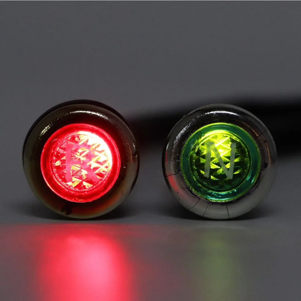 Durable 12V DC Gear Position Indicator Light Red Green Color Reverse Indicator Light Neutral Indicator Light For Quads