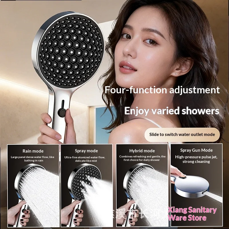 2026 High Pressure Shower Head, Powerful Boost, Large Water Flow Bathroom Nozzle