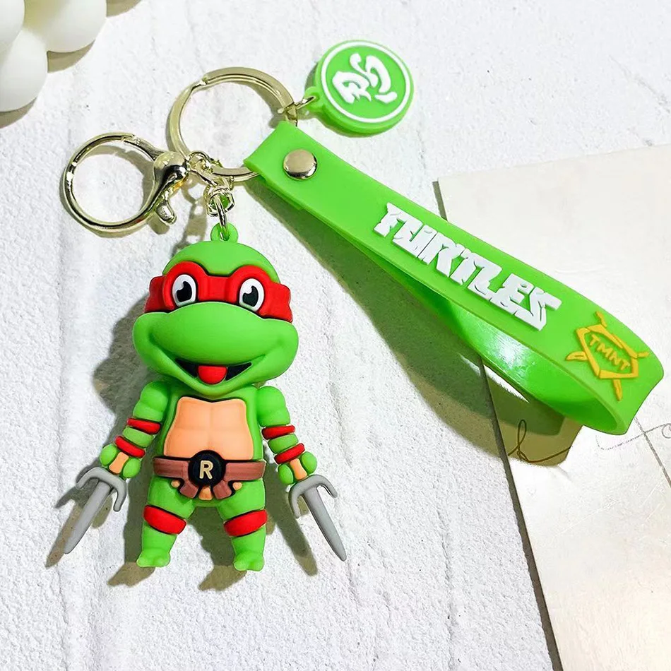 Porte-clés Tortues Ninja Mutantes pour Adolescent, Raphaël, Matatello, Figurine d'Action, Modèle pour Sac à Dos, Jouets Cadeaux pour Enfants