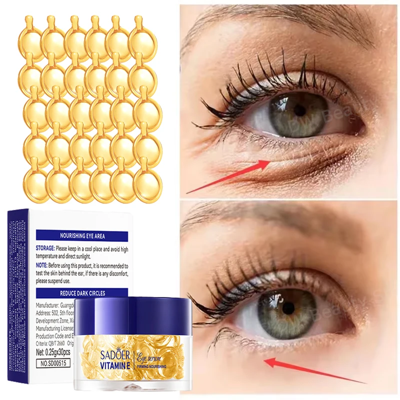 

New 30pcs Hyaluronic Acid Capsules Firming Lifting Fade Fine Line Remove Dark Circles Vitamin E Whitening Moisturizing Eye Care