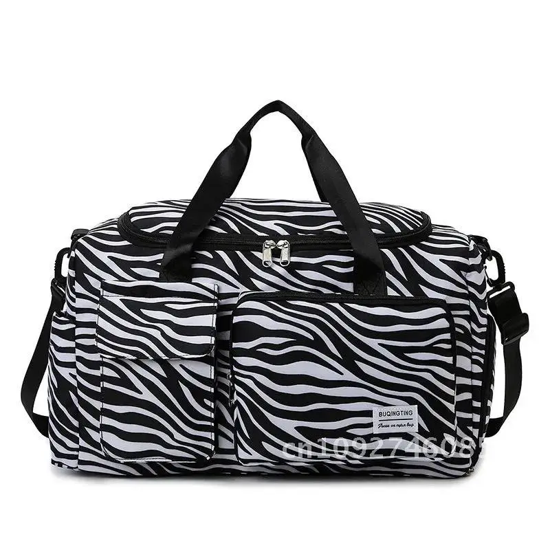 

New Large-Capacity Ma Bag, Short-Distance Travel Luggage Bag, Fitness Travel Casual Bag, Leopard Print Sports Bag, Women's Style