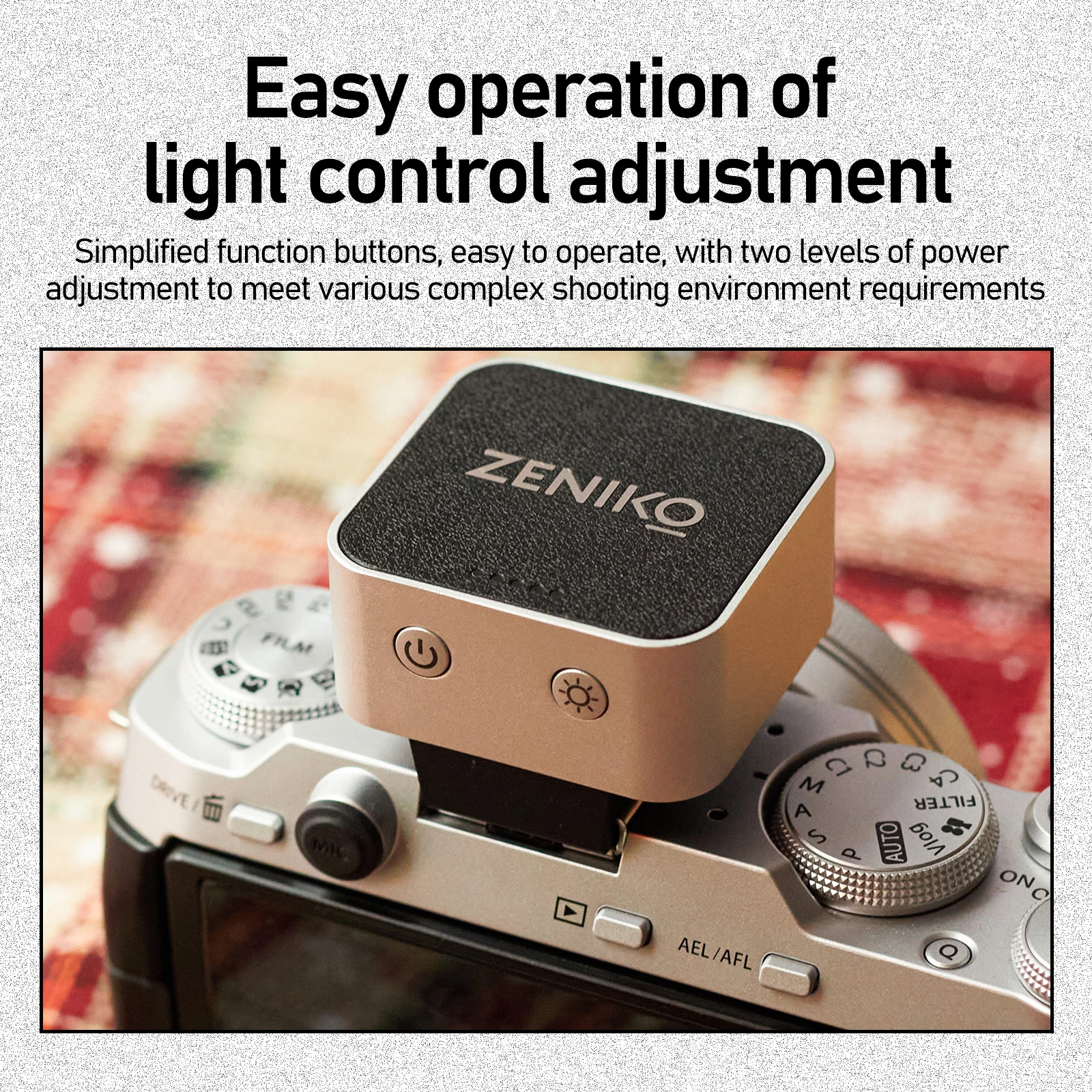 ZENIKO ZF04 ZF08 Mini Retro Flash Universal Hot Shoe Camera Flash Light for Fuji XT5 X100 XM5 Sony ZVE10 A7M4 Nikon Z30 Canon R8