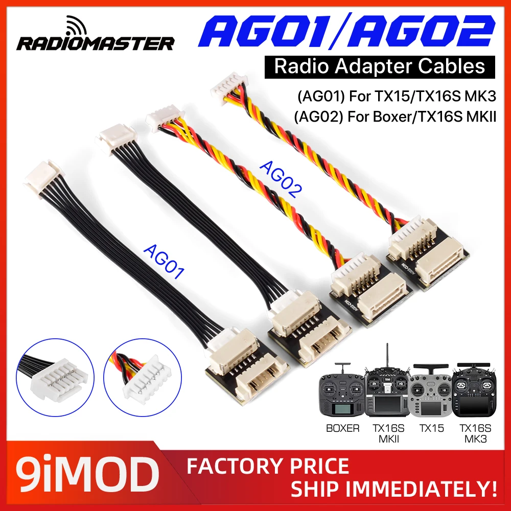 RadioMaster AG01 AG02 Hall Gimbal Cross-Generation Adapter Cable JST-GH to JST-SH 70mm For TX16S MK3 TX15 Boxer TX16S MKII