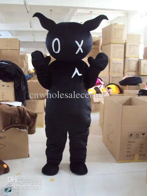 New Adult Hot Sale Foam Cute Black Rabbit Fancy Cartoon Mascot Costume Plush Christmas Fancy Dress Halloween Mascot Costume