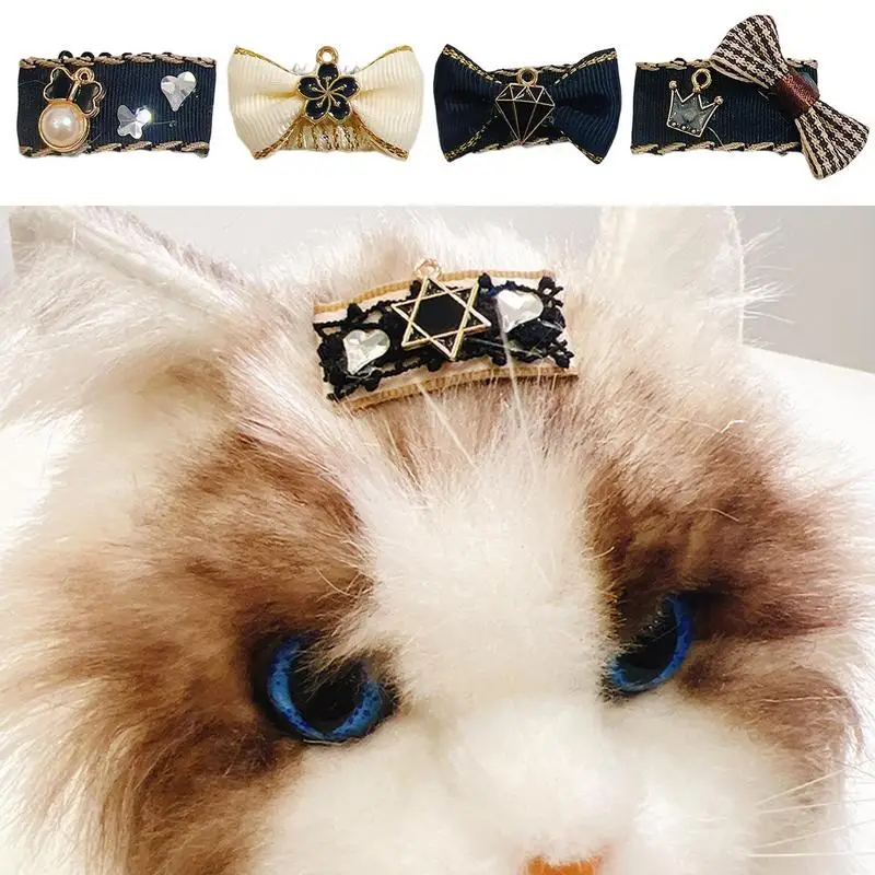 ผูกโบว์สําหรับสุนัขน่ารักคลิปผมขนาดเล็ก Bows Cat Grooming Clippers สัตว์เลี้ยงทรงผมอุปกรณ์เสริมสําหรับวันขอบคุณพระเจ้าคริสต์มาส