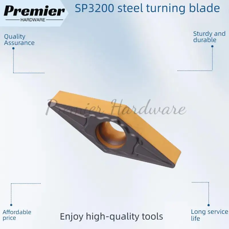 

Такий как токарная пластина из абразивной стали VBMT160408-GM SP3200 подходит для обработки деталей из мягкой стали.