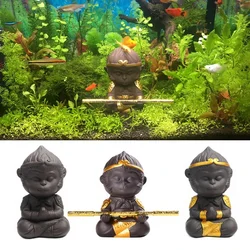 Ceramic Aquarium Monkey Buddha Home Decoration Fish Tank Garden Monkey Warrior Ornament Chinese Legend Figure Sun Wukong