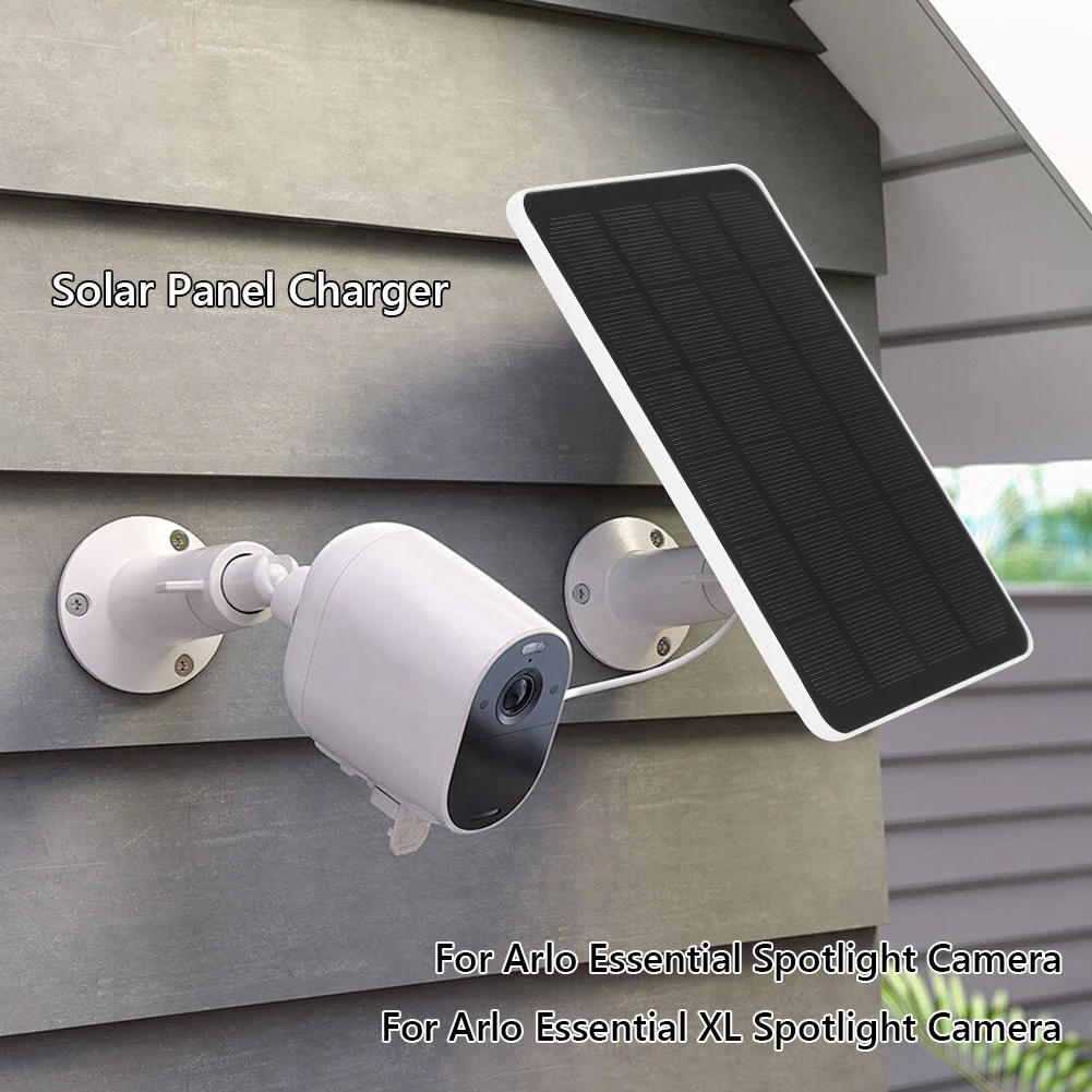 4W/6W Solar Panel Camera Charger 360°Adjustable Wall Mount Camera Solar Panel for Arlo Essential Spotlight/XL Spotlight Camera