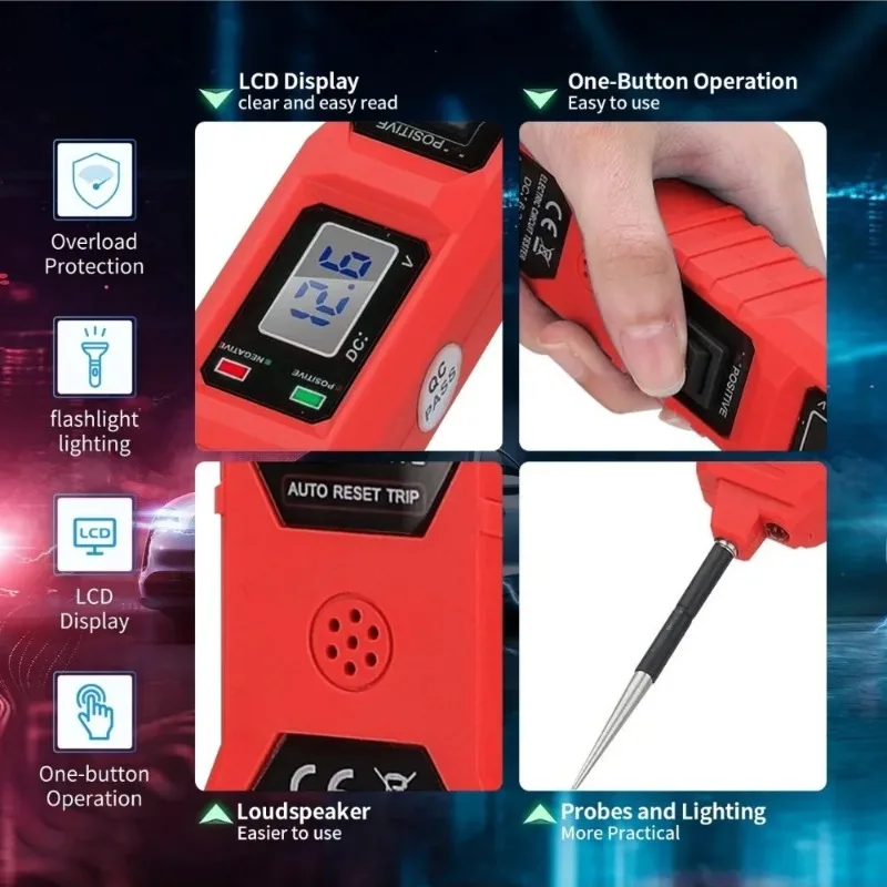 Circuit Tester, Automotive Electric Circuit Tester with Voltage Display LED Light, Car Power Circuit Probe Kit for 3.5-36V DC
