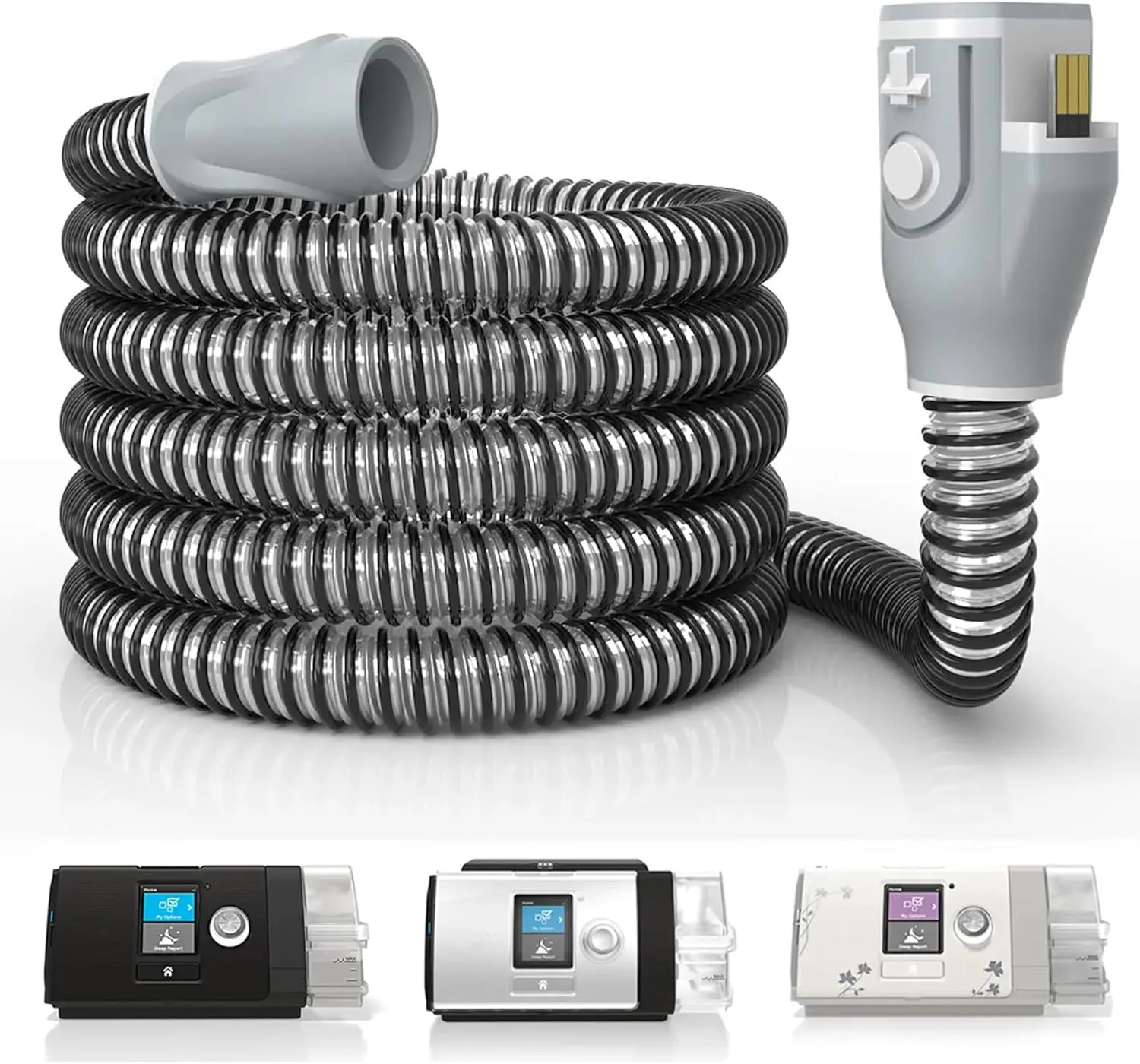 Heated CPAP Tube, ClimateLineAir Replacement Hose 2m(6.5ft) Compatible with AirSense 10 AirCurve 10 S10 Ventilator Accessory