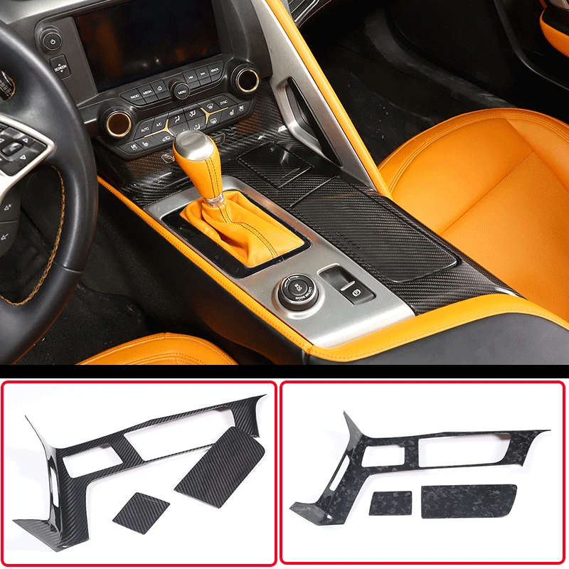

Для Chevrolet Corvette C7 Z06 2014-2019 реальное углеродное волокно Автомобильная Центральная панель переключения передач рамка Автомобильные аксессуары для интерьера