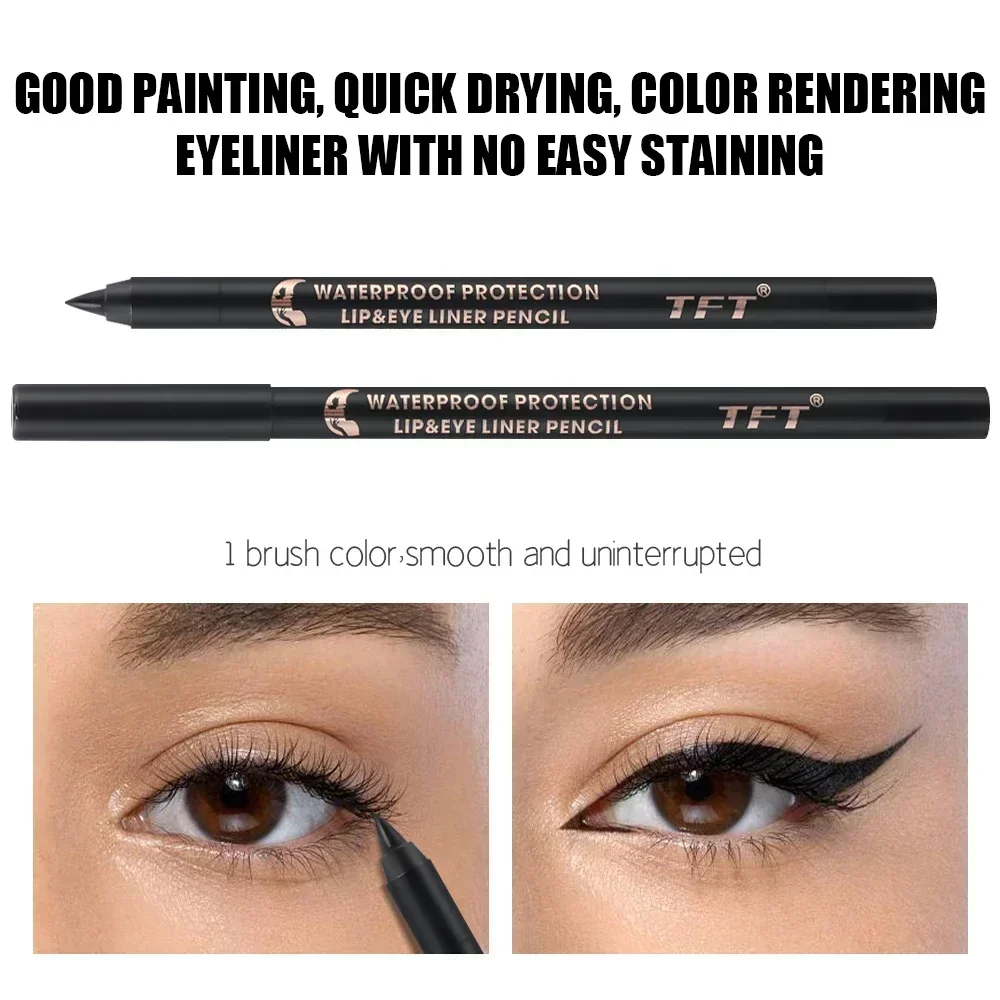 Black Brown Eyeliner Waterproof Quick Drying Eyeliner Gel Pen Lasting Smooth Concealer Pencil Not Blooming Eye Makeup Cosmetics