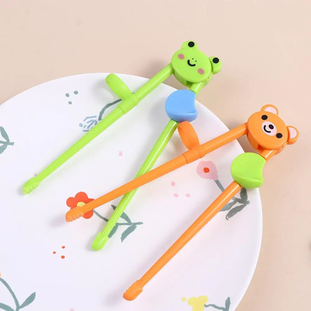 

Lovely Cute Silicone Bear Frog Panda Tableware Kids Chopsticks Baby Practice Helper Eating Training Tools