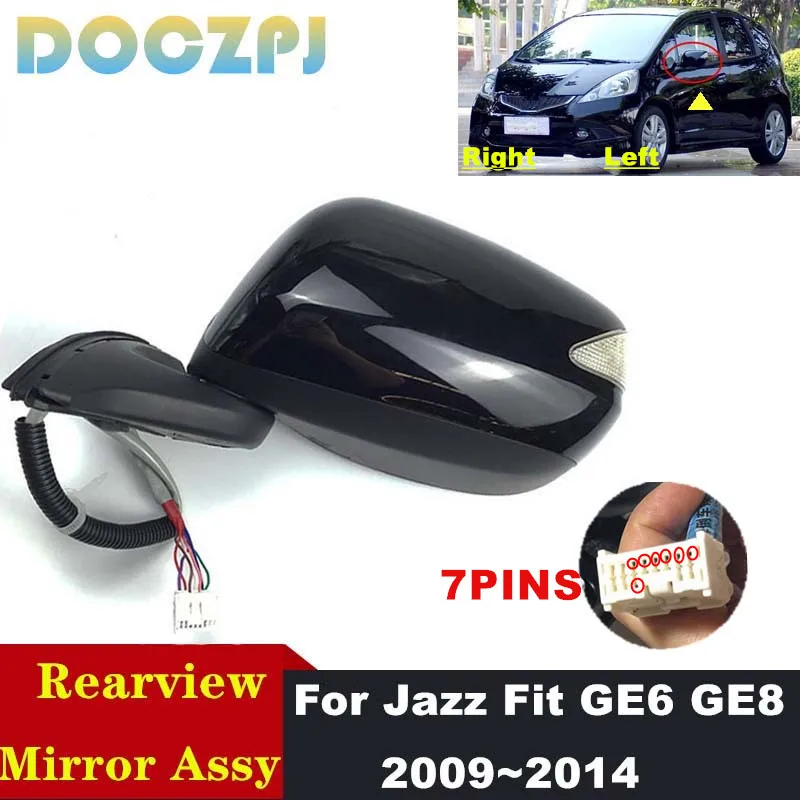 

7 Wires Electric Folding Rearview Side Mirror Assembly For Honda Jazz Fit GE6 GE8 2009 2010 2011 2012 2013 2014 With Turn Signal