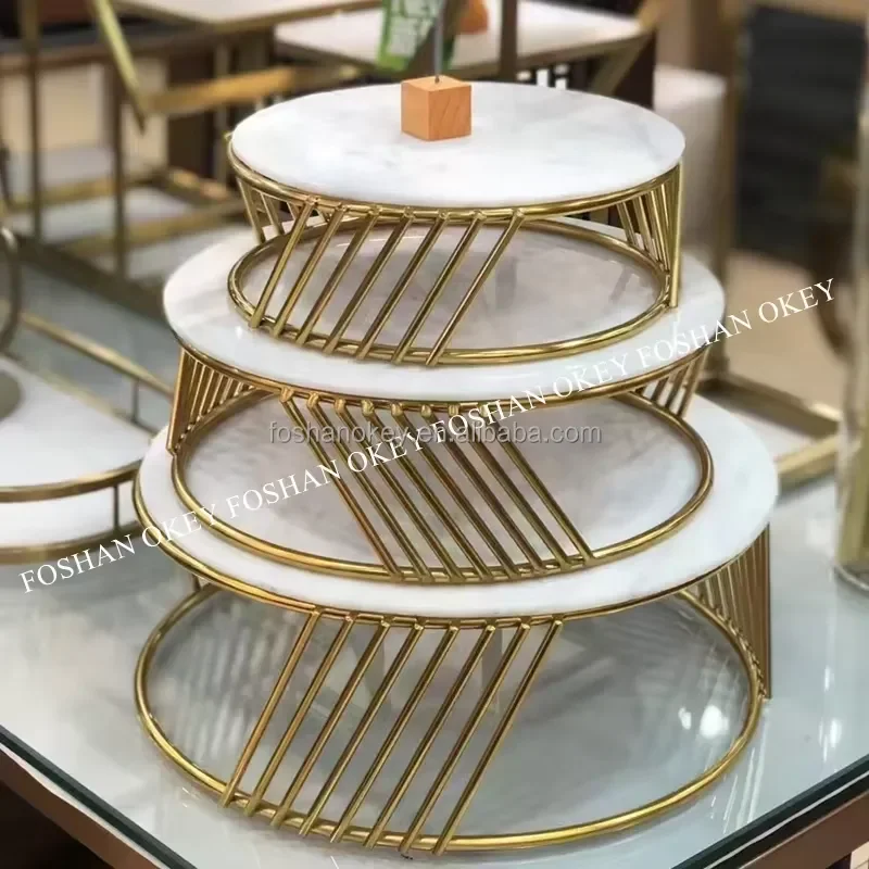 Gold Multi Tier Fruit Plate Stand European Style Cake Display Rack Creative Afternoon Tea Dessert Holder Wedding Party Snack