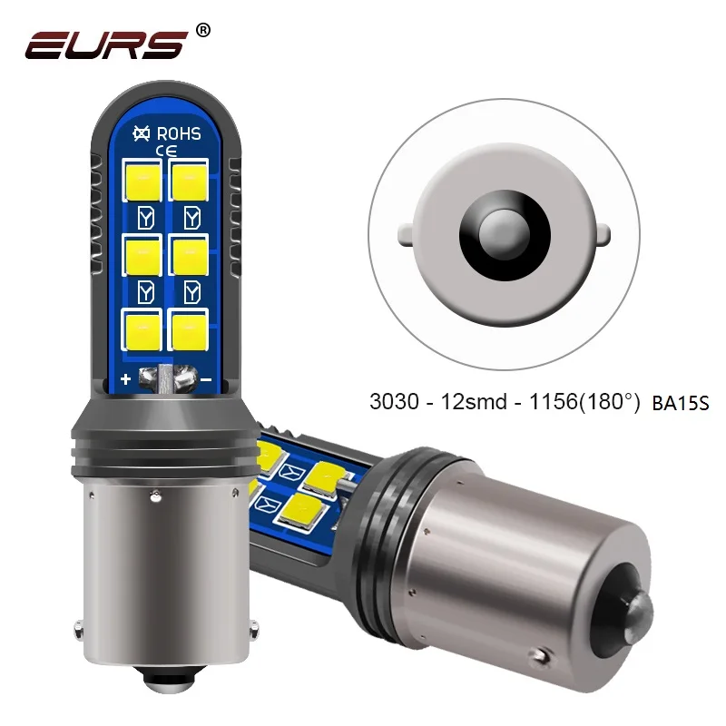 2ชิ้น1156 BA15S P21W หลอดไฟ LED BAU15S P21 1157 BAY15D/5W 7440 W21 W21W/5W 7443 LED ไฟเบรคไฟสัญญาณเลี้ยวถอยหลัง12V 24V