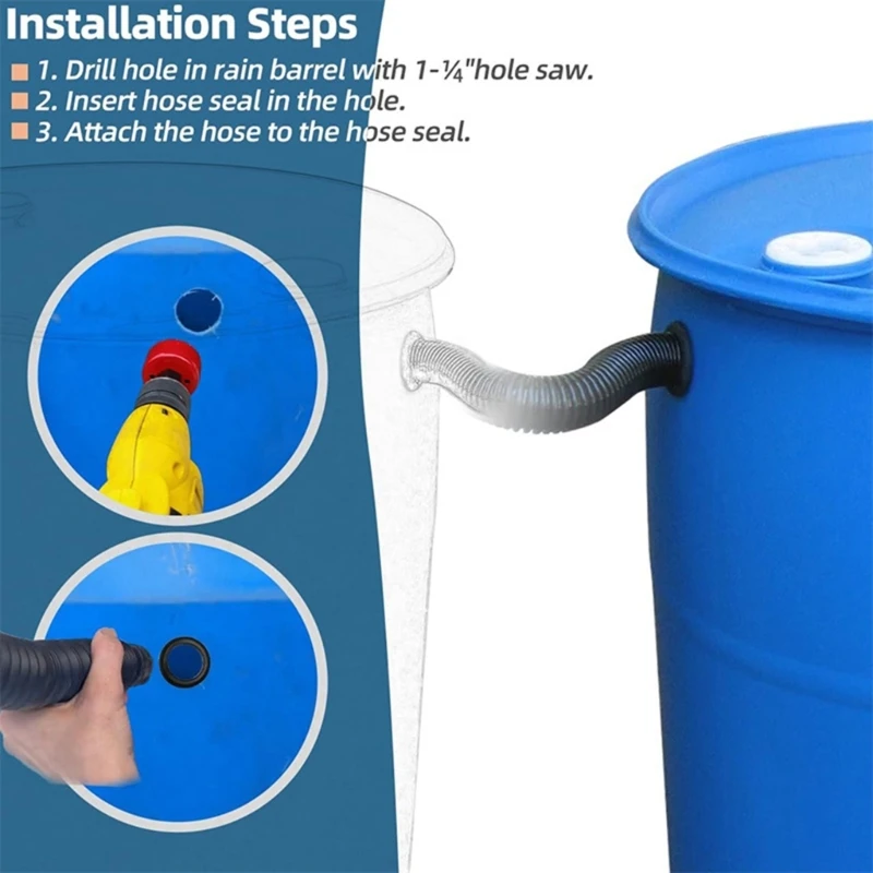 

Heavy Duty Rainwater Overflow Set With Quick Install Design For Vegetable Gardens And Small Farms Drought Area Use B03E