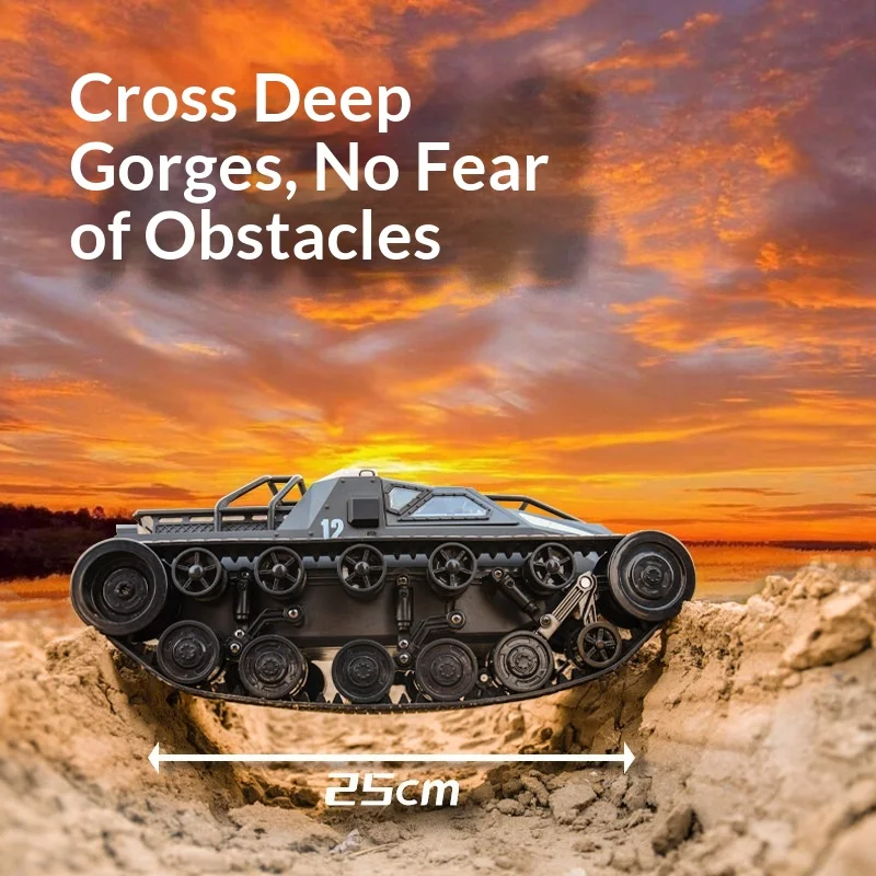 Rc Remote Control Professional Alloy High Speed Drift Tracked Armored Tank Electric Off Road Obstacle Crossing Boys Toy Model