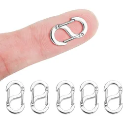 5pcs Double Opening Shortener Clasp Necklace Clasp and Closures Stainless Steel S Lock Bracelet Connector Necklace Clip