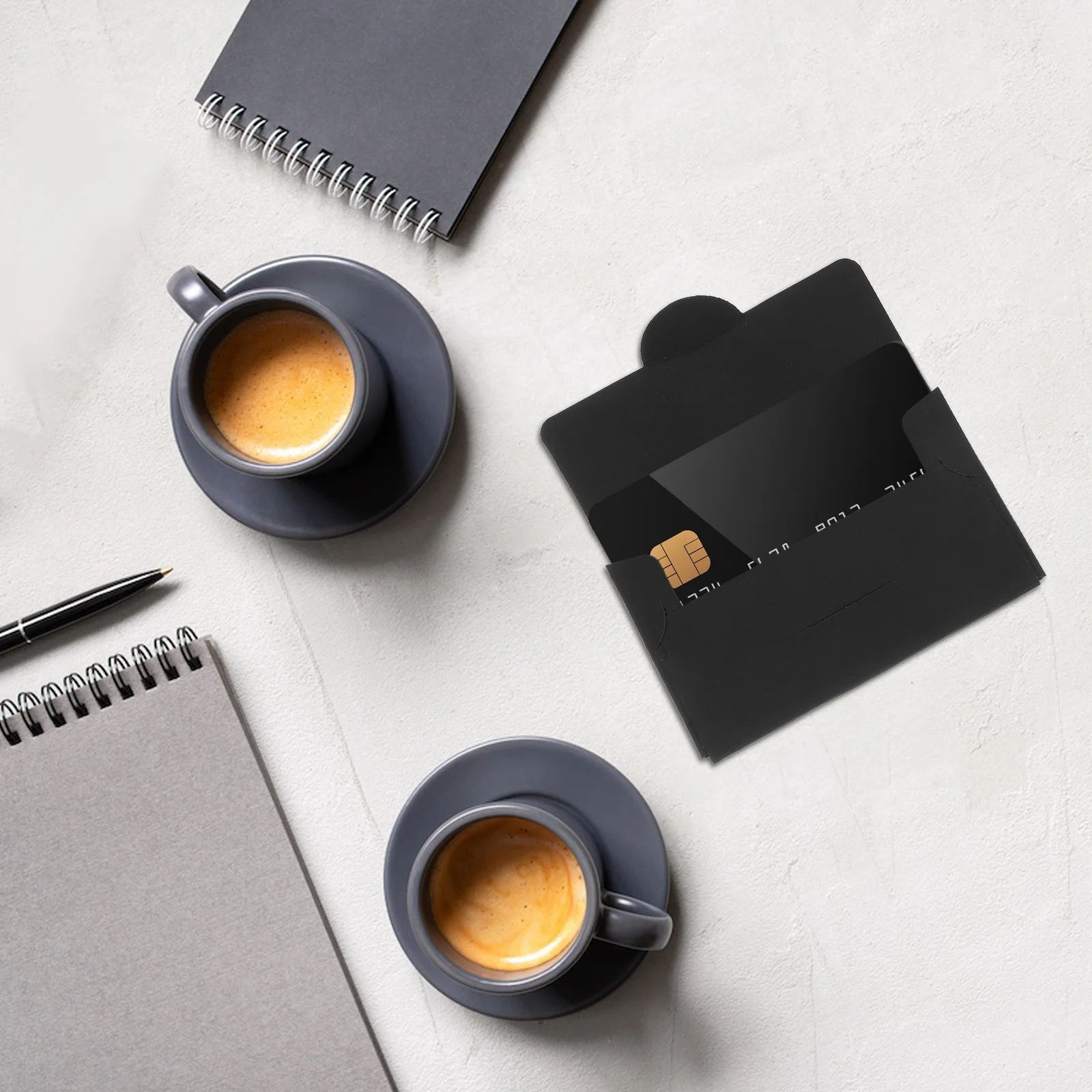 50 個の会員カードスリーブ ホテルカード用紙スリーブ ID トランジットカード名刺ホルダーミニ