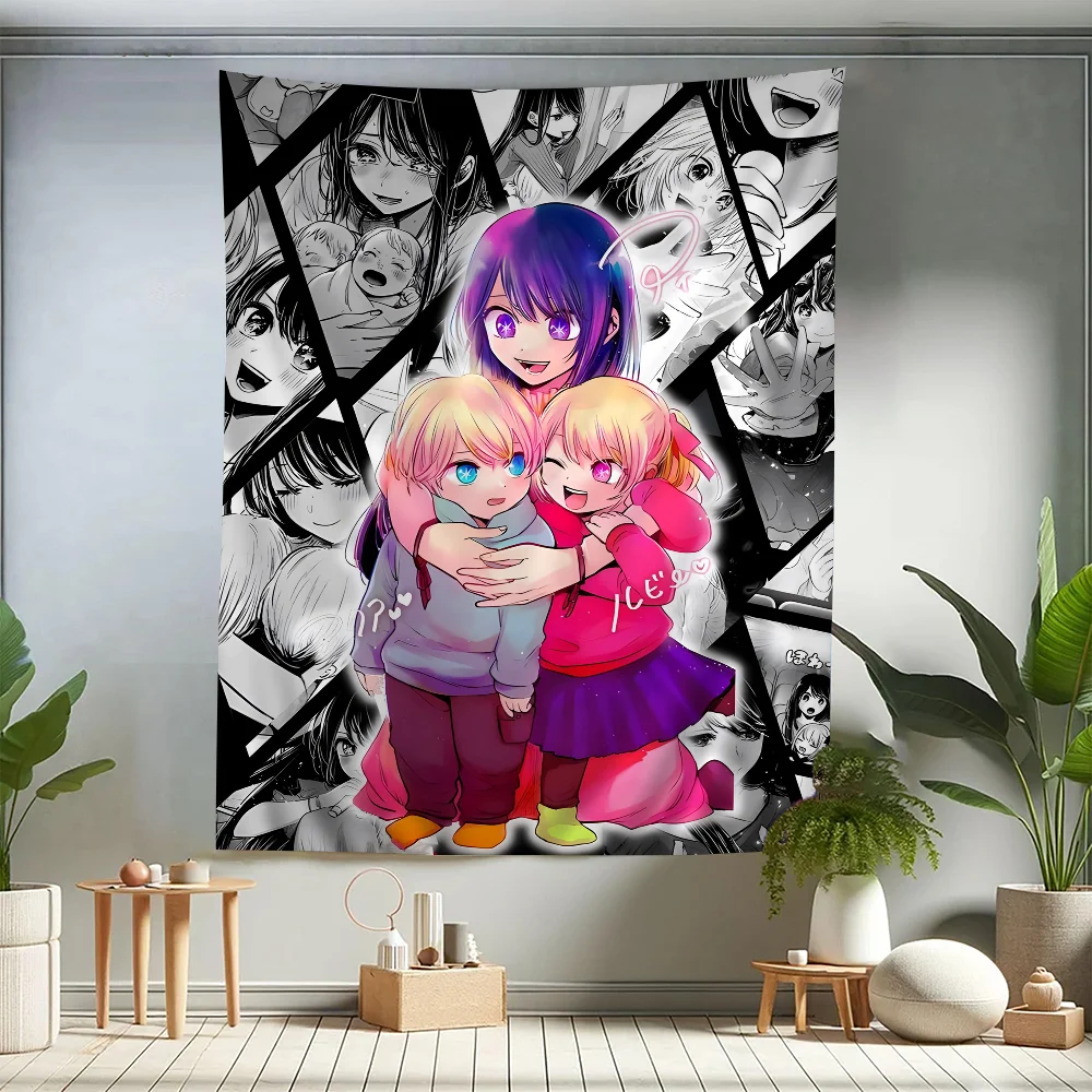 

Oshi No Ko Anime Ai Hoshino Anime Tapestry Cheap Hippie Wall Hanging Bohemian Wall Tapestries Mandala Home Decor