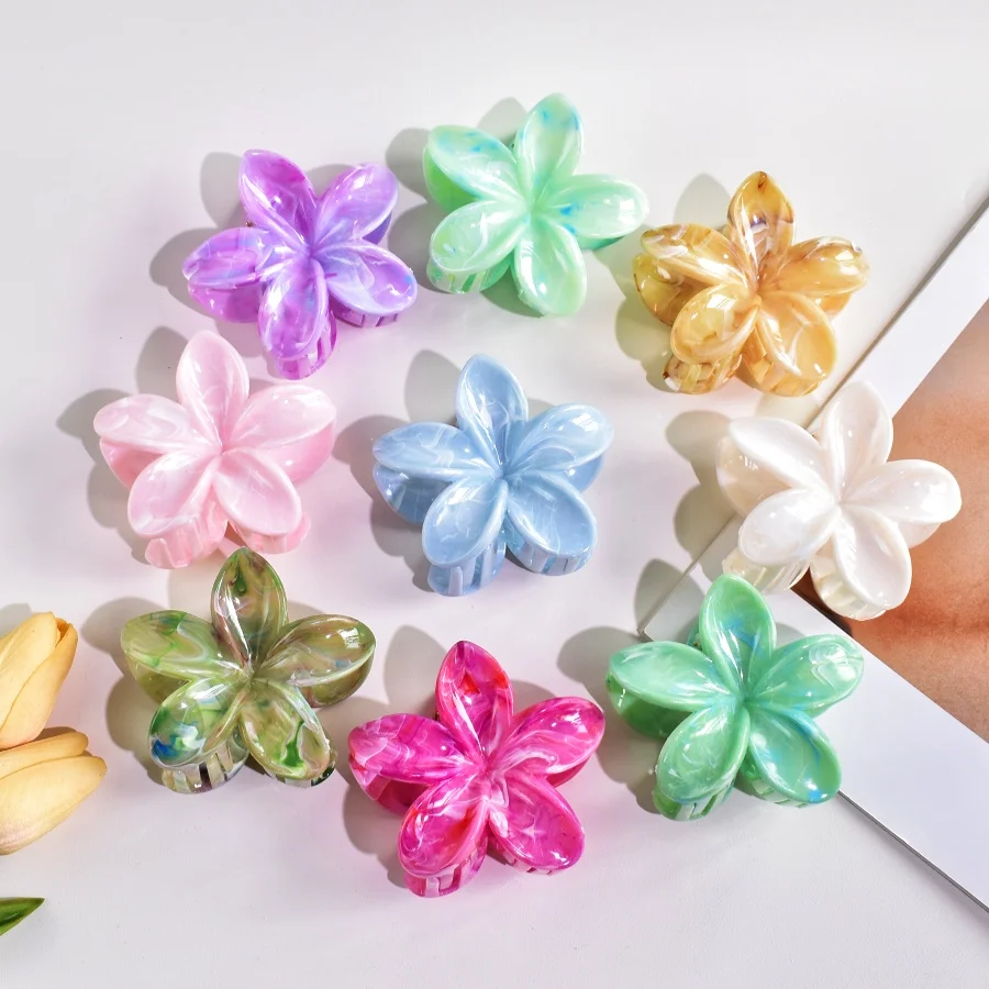 

1PC colored smudged flower hair clique vacation style hair accessory, half or full hair suitable for gifts and casual wear