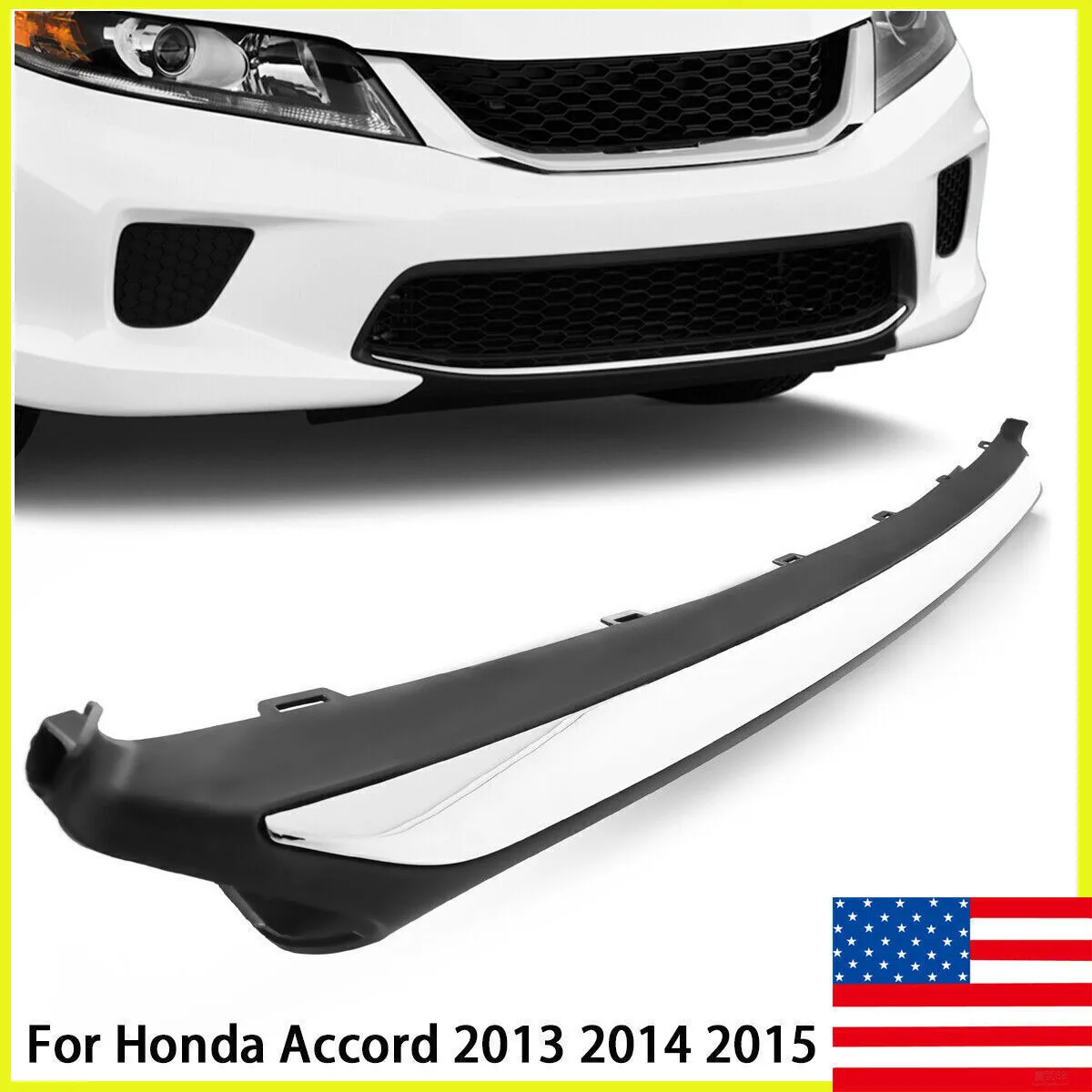

For 2013-2015 Honda Accord Sedan Front Bumper Lower Valance Molding Trim Chrome