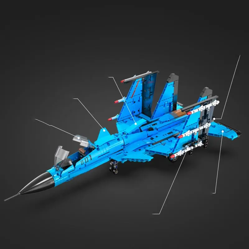 Creative static model of Flying Shark fighter, high-difficulty assembly model, educational toy, decorative piece, birthday gift