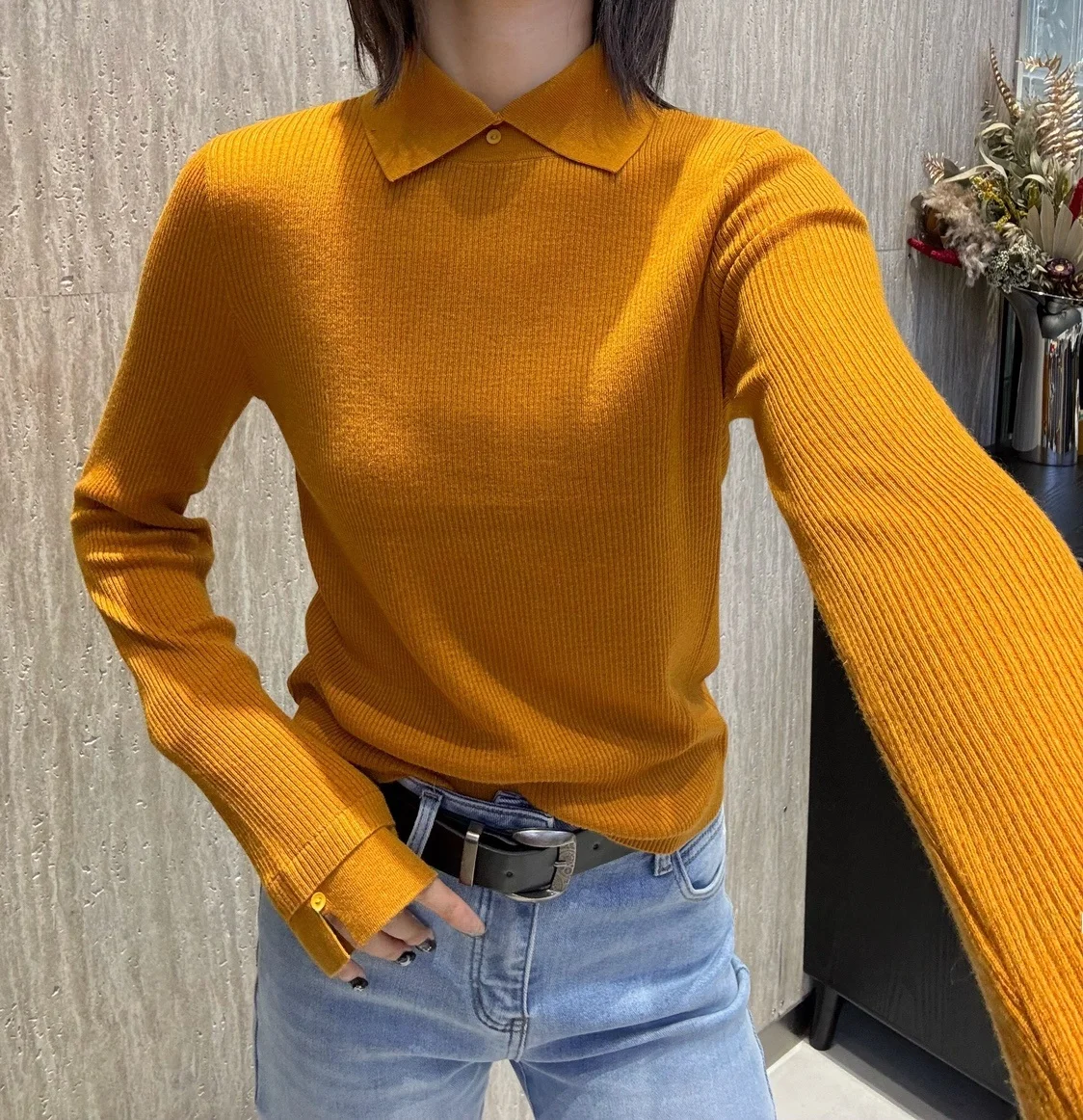 

Loose Casual Pure Color Design Knitwear Faionable Versatile Women's Wear New Arrival Autumn 2025 No Brand Registered Trademark