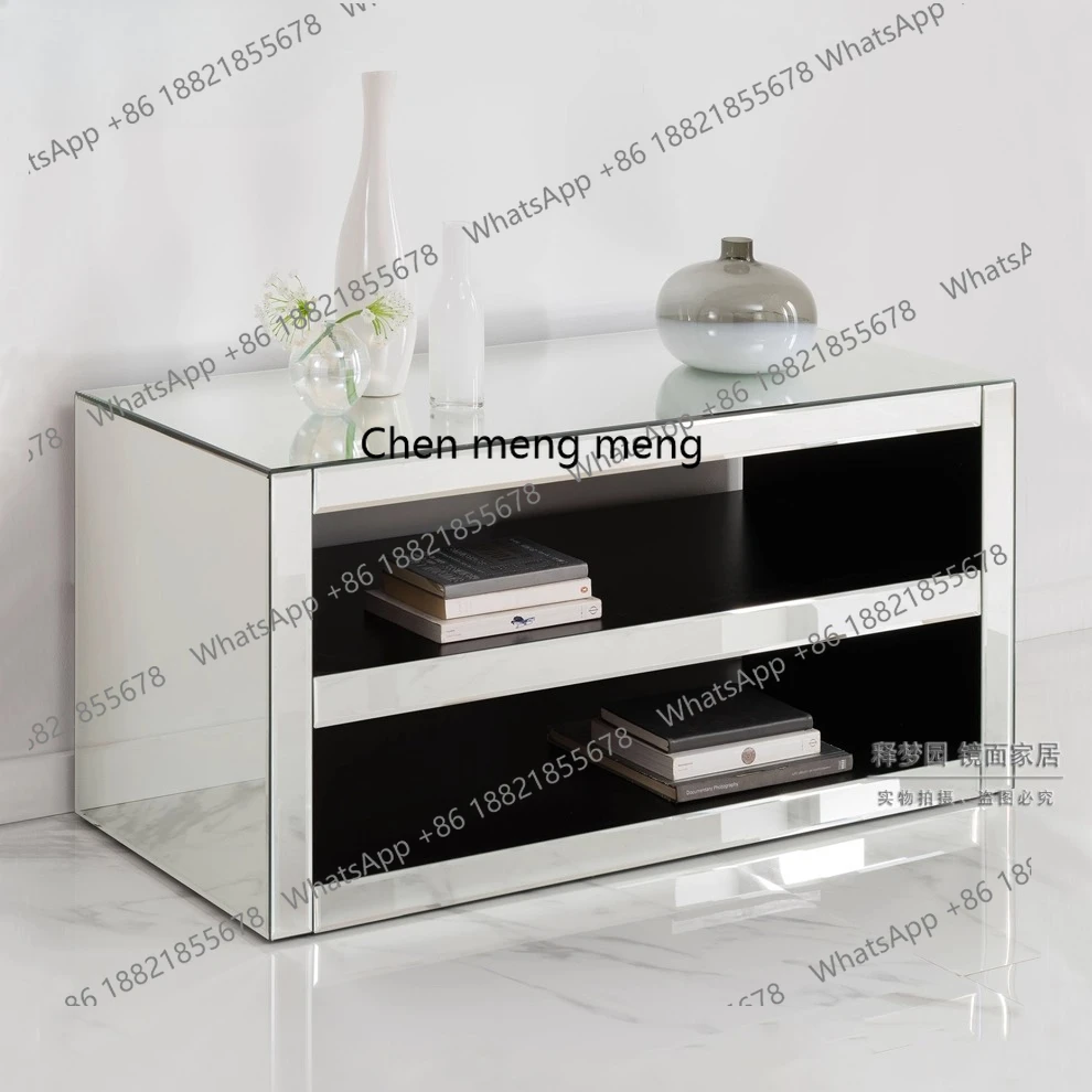 

Modern fashion entrance decoration simple shelf shoe cabinet display cabinet table mirror storage cabinet