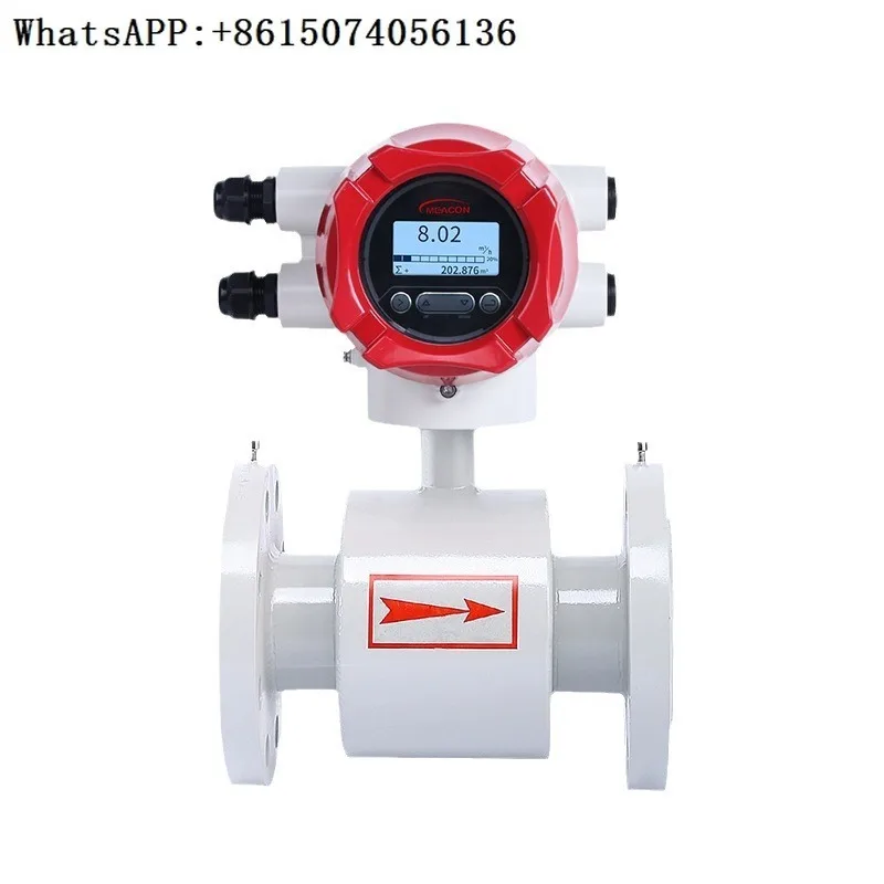 Sewage flow meter anti-corrosion DN50/100 ele-ctromagnetic flow meter