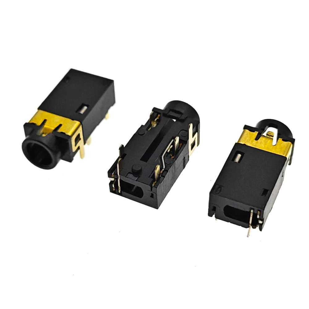 

10Pcs 3.5Mm Dip Headphone Socket Audio Socket Pj-342 Surface Mounted 6 Feet Double Track Gold Plated PJ342