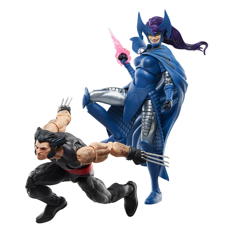 Hasbro Marvel Legends Series Wolverine and Psylocke 2-Pack 16Cm Anime Original Action Figure Model Toy Birthday Gift Collection