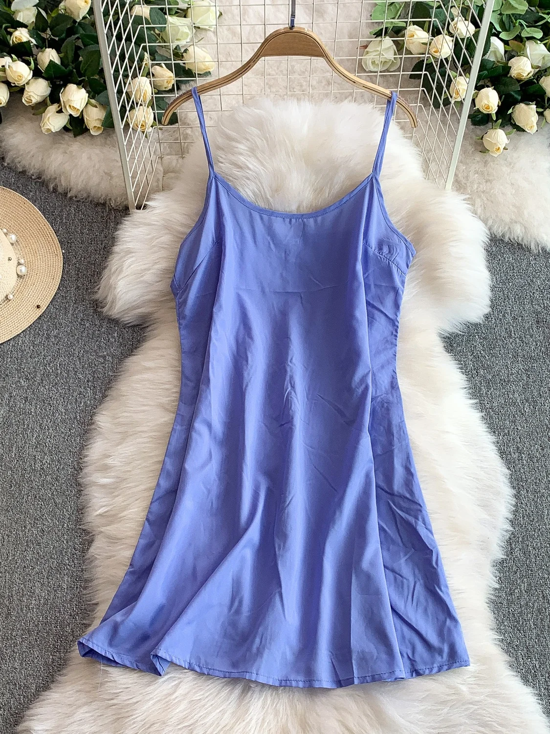 Vestido de Verão com Decote em V e Mangas Curtas em Renda, Saia em Camadas de Cintura Alta Estilo Coreano, Vestido Midi ina...