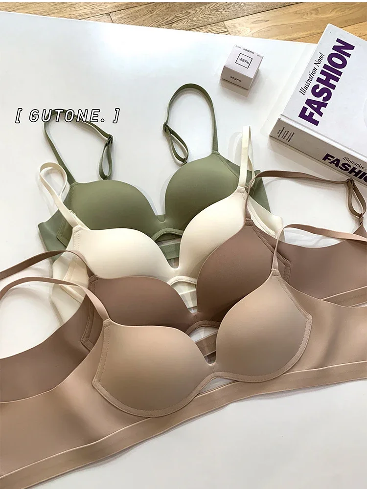 MOYISU Simple Push-up Bra Suitable Women with Small Breasts Pulls Them Together Make Them Larger Without Underwire and Sagging