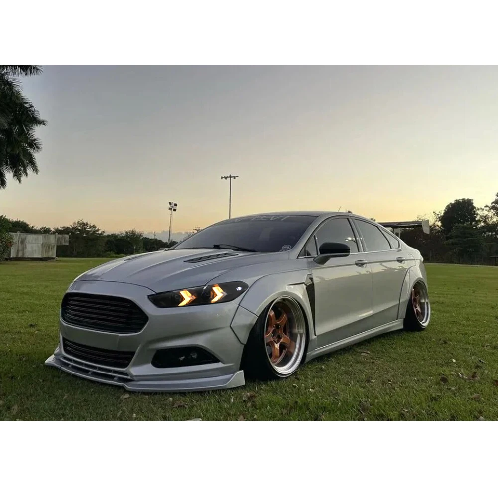 زوج العارض عدسة DRL LED مجموعة مصابيح أمامية لفورد فيوجن 2013 2014 2015 2016