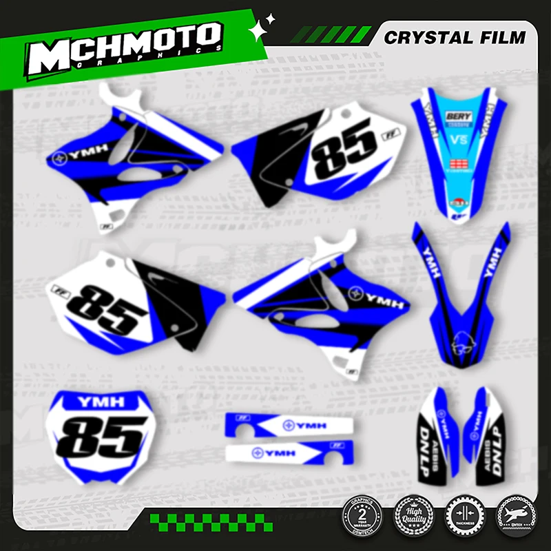 

MCHMFG New Style Motorcycle Graphics Decal Stickers Kits For YAMAHA 2002-2014 YZ125 YZ250 YZ 125 250 Number Name Custom