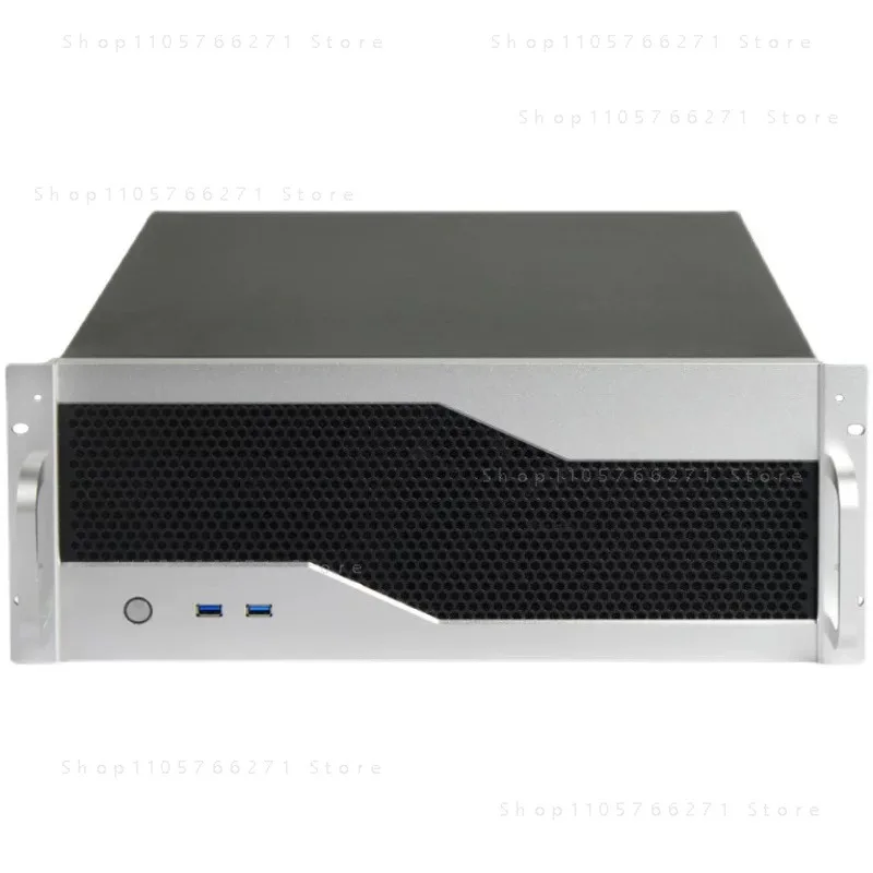4U chassis 450 deep aluminum panel intelligent temperature control screen atx main board dual power server desktop