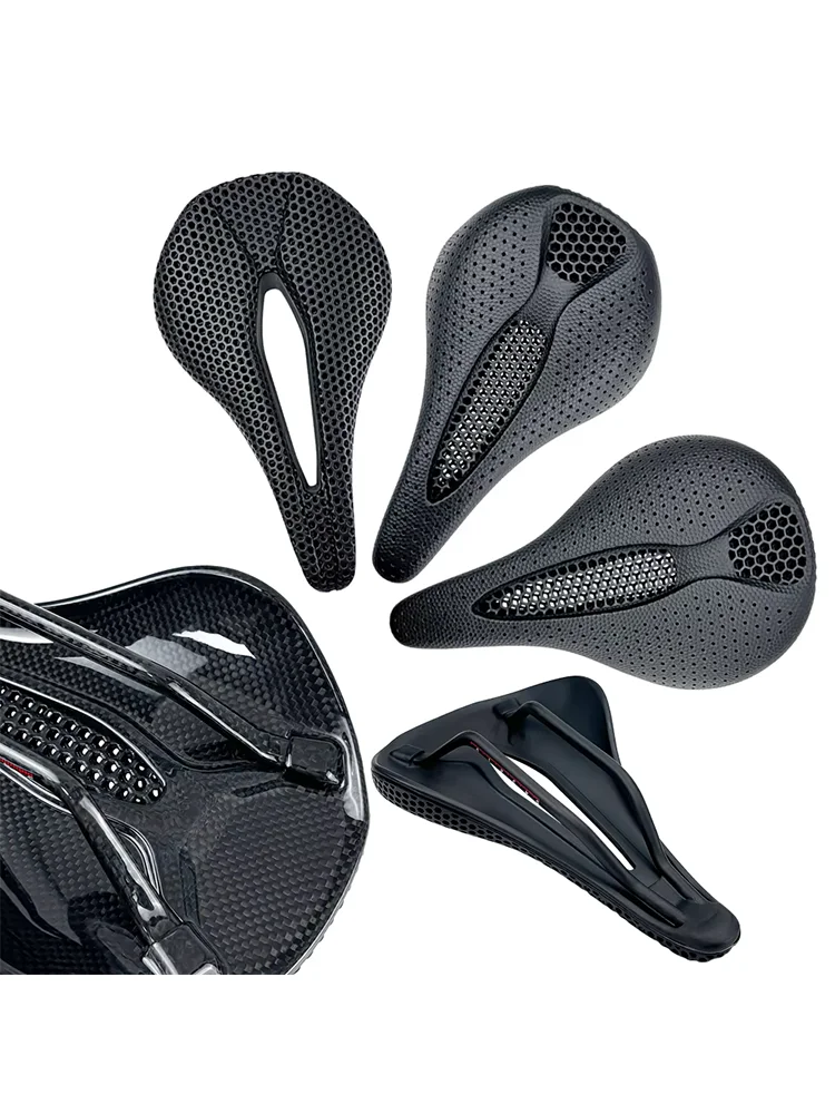 Carbon Saddle 3D Printed Honeycomb - وسادة مقعد مطبوعة بتقنية ثلاثية الأبعاد،