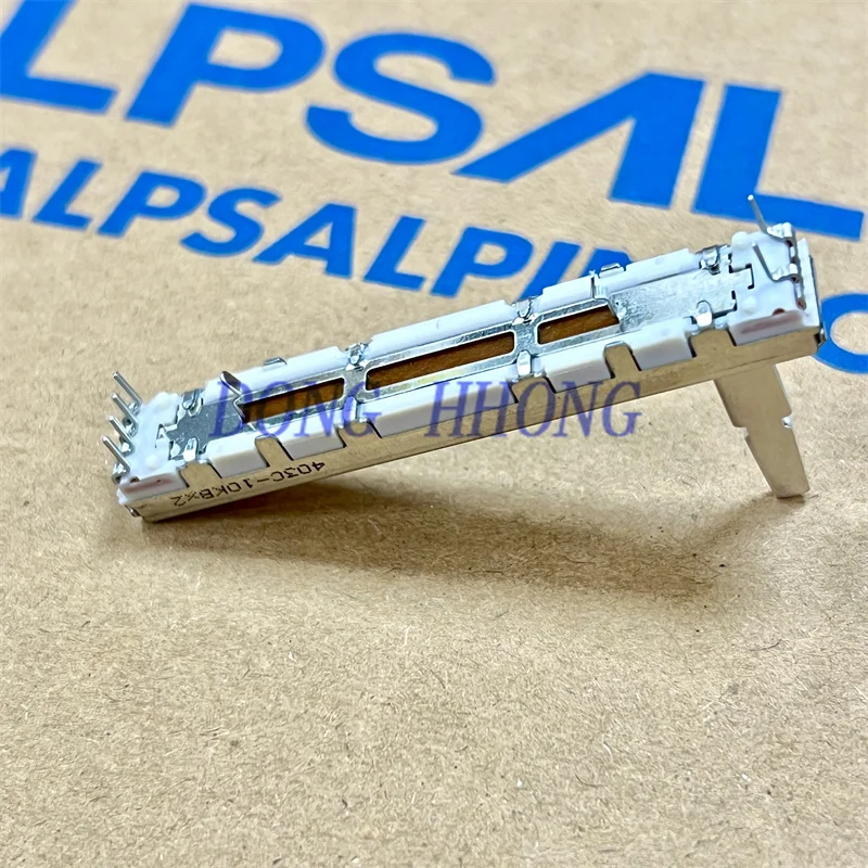 1 PCS original Alps 60mm sliding potentiometer with half damping B10KX2 shaft length 20mm