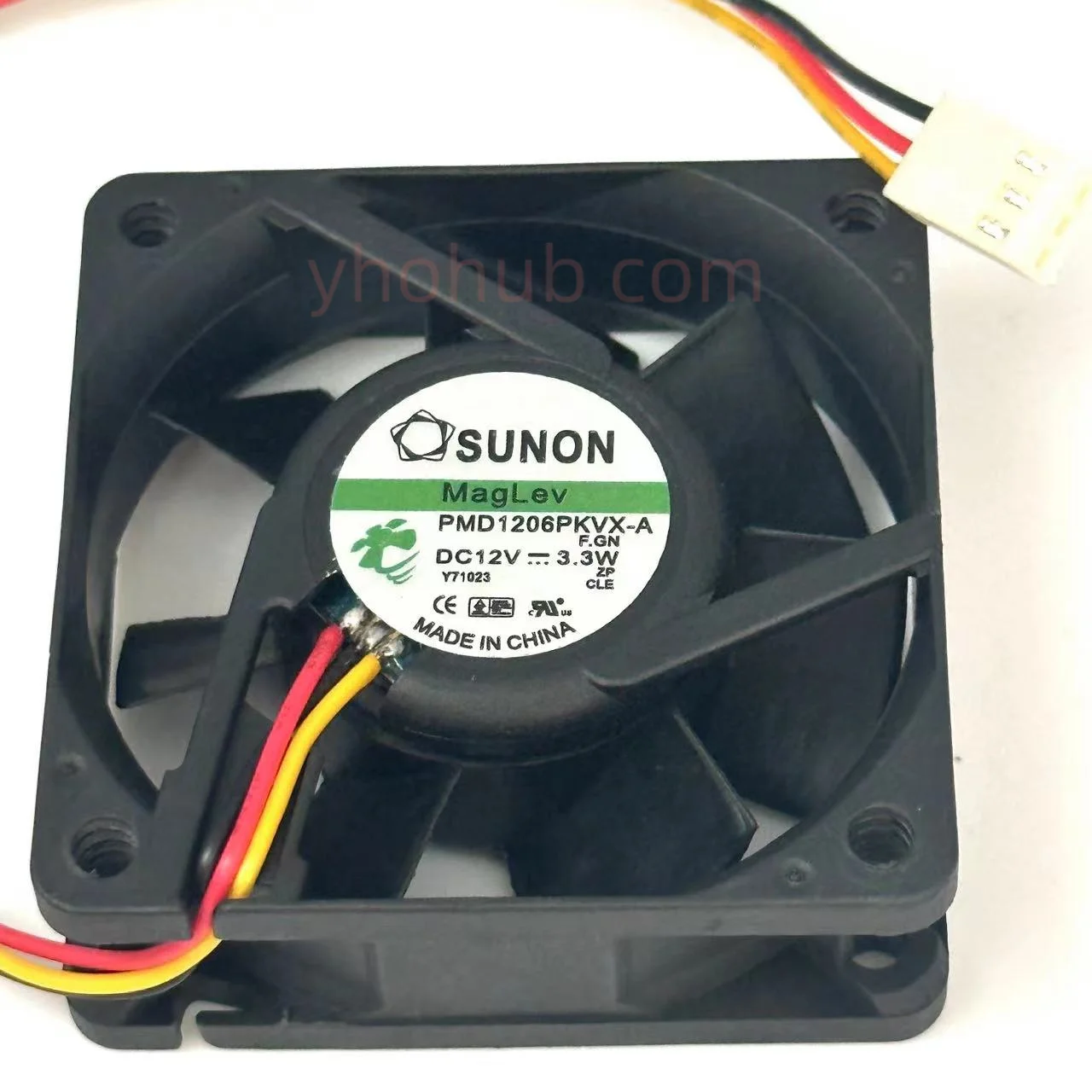 

SUNON PMD1206PKVX-A F.GN DC 12V 3.3W 60x60x20mm 3-Wire Server Cooling Fan