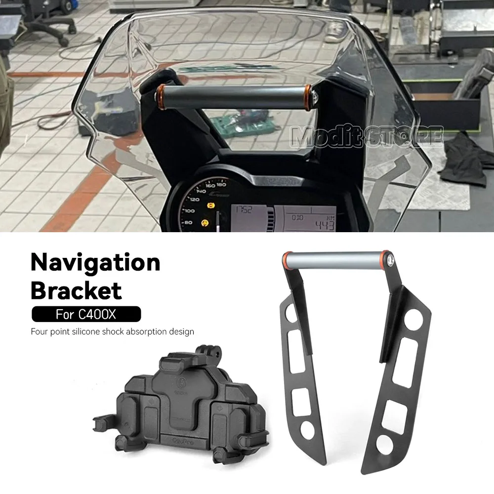 For BMW C400X C 400X c400x 2019-2023 Motorcycle GPS Phone Navigation Mount Anti shake Bracket Adapter Mounting Holder Suppor